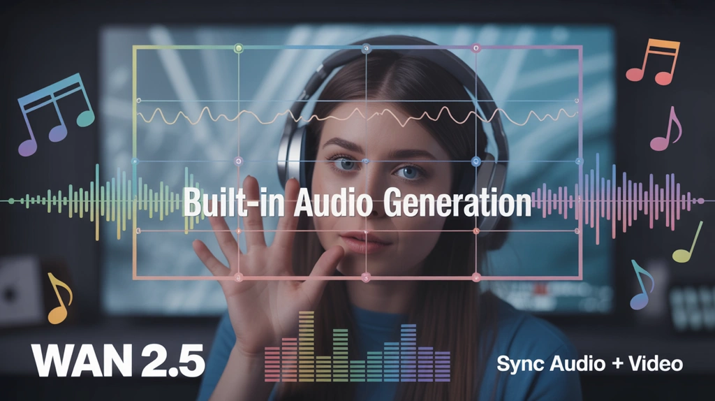 Générateur de vidéo AI Wan 2.5 avec capacités de génération audio intégrée